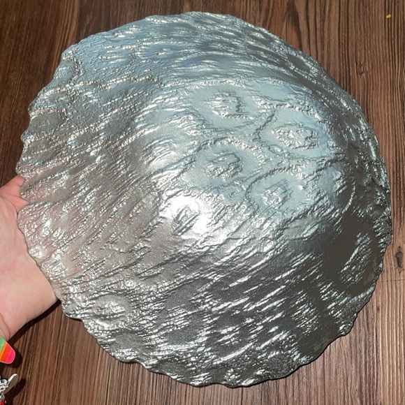 PIER 1 green glass with silver back decoration bowl!NWT - Picture 3 of 6